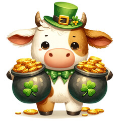 little animal holding a jar of gold