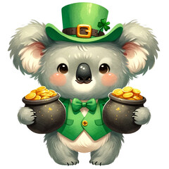 little animal holding a jar of gold