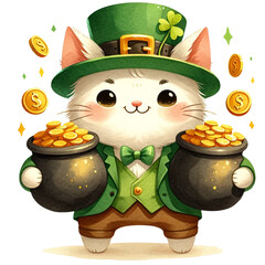 little animal holding a jar of gold