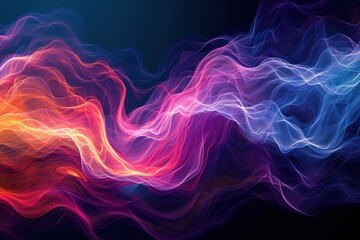 Obraz premium The soft blend of light and blue hues evokes a tranquil, airy movement