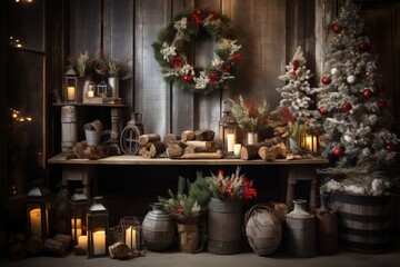 Rustic and cozy Christmas accents ready to showcase your message