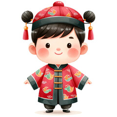 boy wearing chinese clothes