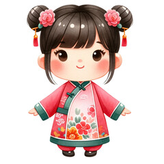 girl wearing chinese clothes
