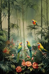 Fototapeta na wymiar bird in the jungle