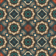 Seamless pattern with a complex contour composition. Vector illustration