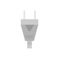 electric plug flat design vector illustration. Wire plug and socket. Concept of connection, disconnection, electricity. Vector illustration in flat style