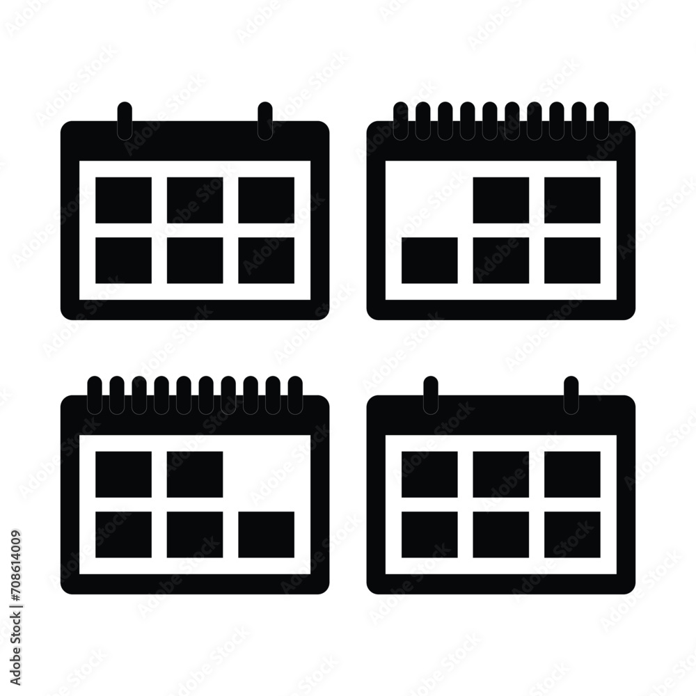 Poster calendar icon vector isolated on white background for your web and mobile app design, calendar logo 