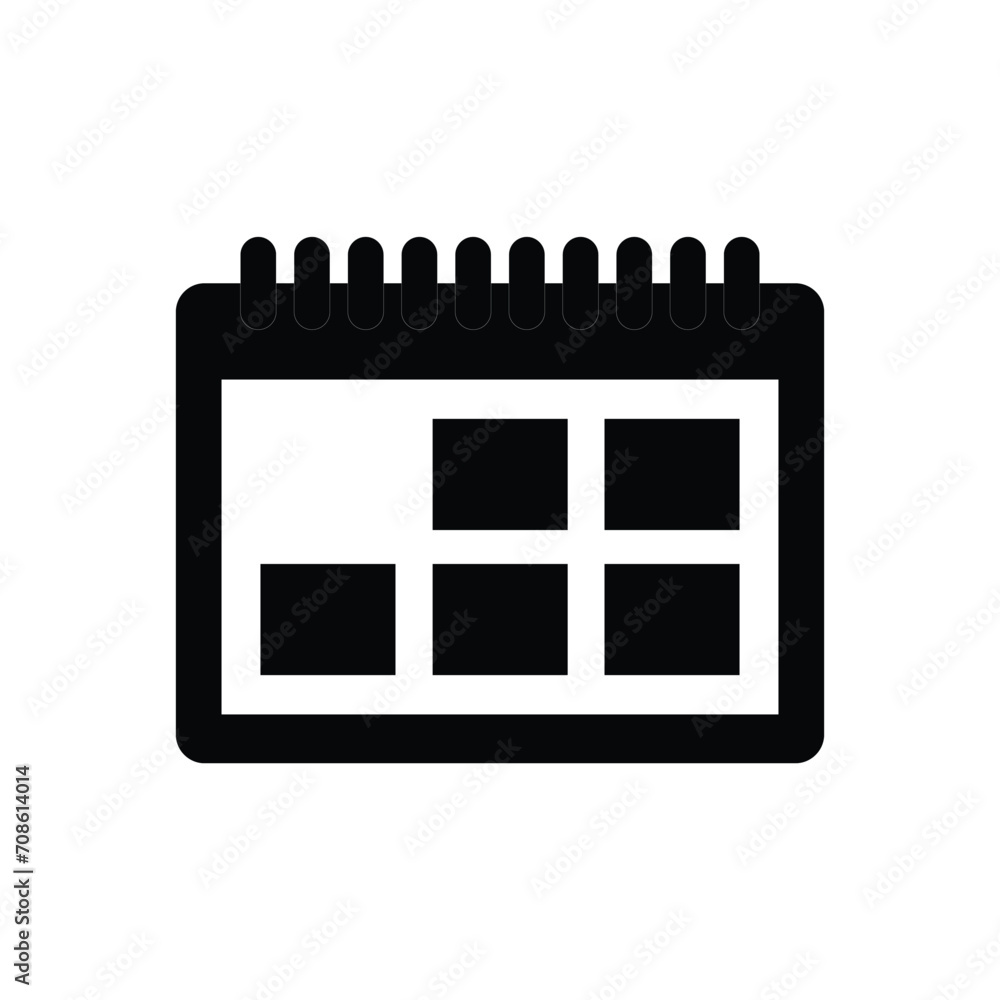 Poster calendar icon vector isolated on white background for your web and mobile app design, calendar logo 