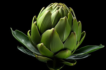 Obraz premium Artichoke isolated on white background created with Generative Ai