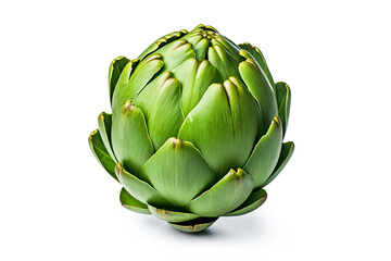 Obraz premium Artichoke isolated on white background created with Generative Ai