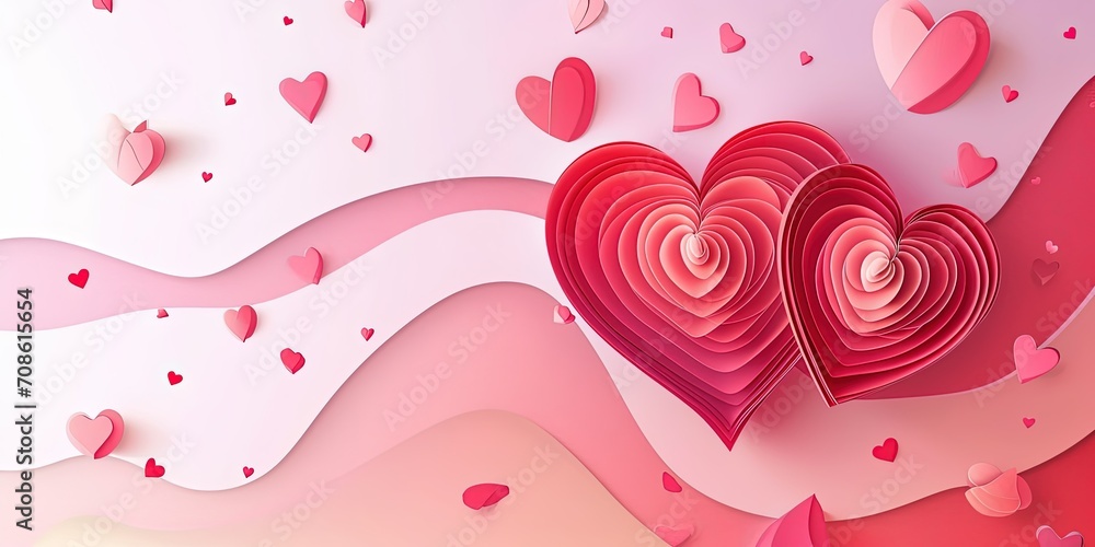 Wall mural Heart as a symbol of love , background , valentine's day , wallpaper