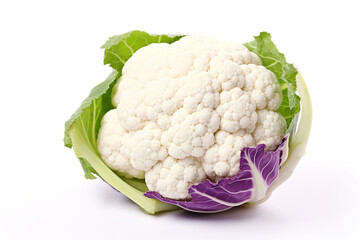 Cauliflower isolated on white background created with Generative Ai