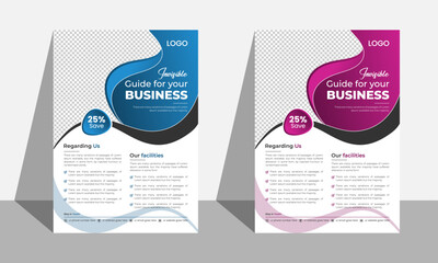 Corporate business A4 flyer design. fully editable