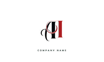 AI, IA, A, I Abstract Letters Logo Monogram
