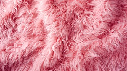 Close-Up of Pink Fur Texture - Soft, Luxurious, and Vibrant