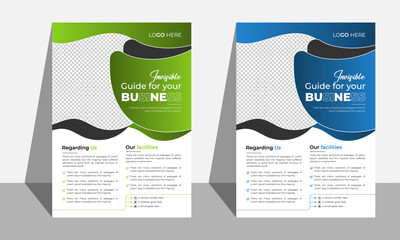 Modern corporate fully editable business A4 flyer design.