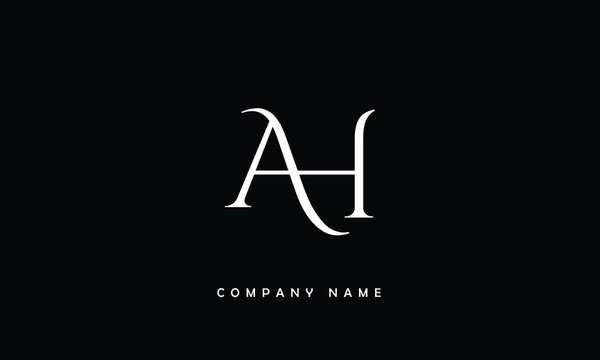 AH, HA, A, H Abstract Letters Logo Monogram