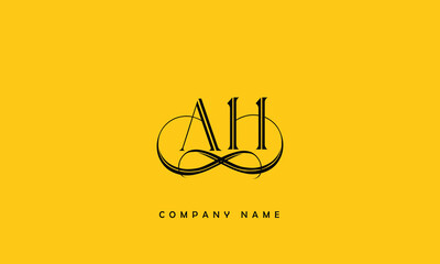 AH, HA, A, H Abstract Letters Logo Monogram