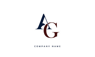 AG, GA, A, G Abstract Letters Logo Monogram
