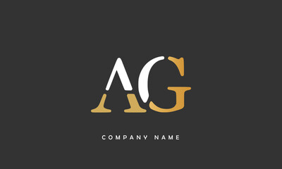 AG, GA, A, G Abstract Letters Logo Monogram