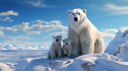 A Polar bear animal - obrazy, fototapety, plakaty