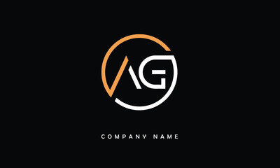 AG, GA, A, G Abstract Letters Logo Monogram