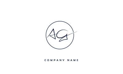 AG, GA, A, G Abstract Letters Logo Monogram