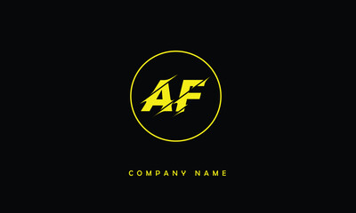 AF, FA, A, F Abstract Letters Logo Monogram
