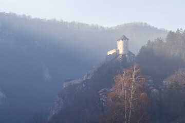 Architectur background with Uzice castle