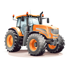 Obraz premium tractor on white background.