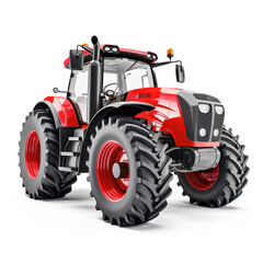 tractor on white background.