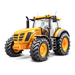 tractor on white background.