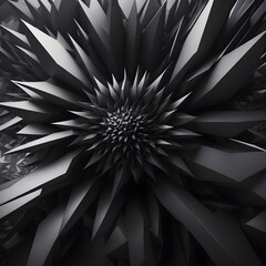 Futuristic Abstract 3D Geometrical Spikes: High-Tech Virtual Reality Exploration with Generative AI