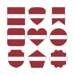 Modern Abstract Shapes of Latvia Flag Vector Design Template