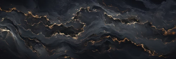 Foto op Plexiglas Dark gray and black marble texture background. Abstract design, 4k wallpaper. © AMK 