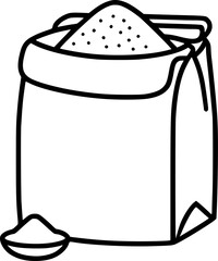 Bag of flour vector icon. filled flat sign for mobile concept and web sign, symbol, vector, art