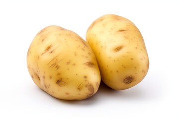 Potato isolated on white background created with Generative Ai