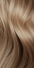 Naklejka premium Coloriertes Haar in blonden und rötlichen Farbton mit Strähnen und Wellen für Perücken und für Färbemittel Nahaufnahme