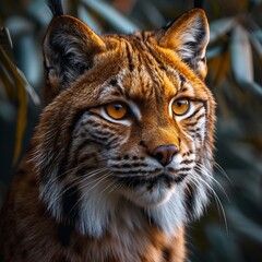 Obraz premium Portrait of Eurasian Lynx, Lynx portrait, 