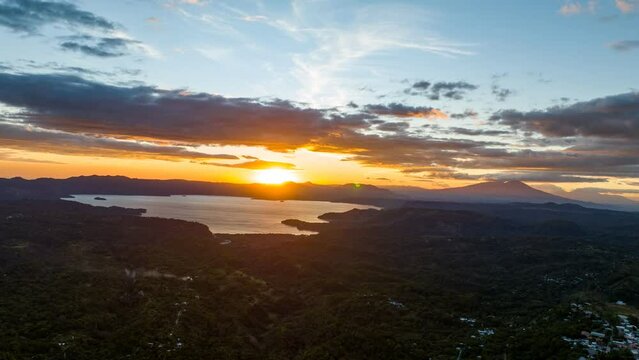 Hyperlapse of the sunset at Ilopango Lake