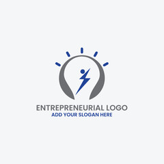 entrepreneurial logo design vector