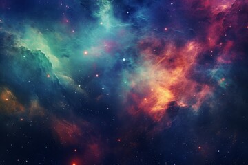 Celestial 3D background with galaxies, stars, and cosmic wonders - obrazy, fototapety, plakaty