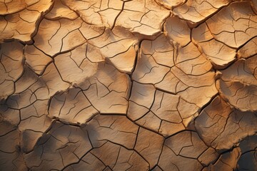 Close-up of parched earth, unveiling the intricate beauty of nature