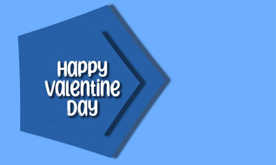 Happy Valentine's Day poster with 3d red heart, gift card, love party, invitation voucher design, poster template, place for text