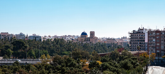 Obraz premium Panorama view of the city of Elche.