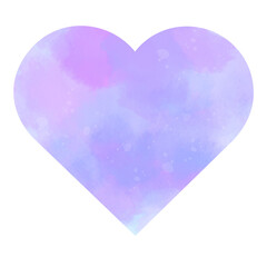 purple heart pastel Watercolor style valentine day
