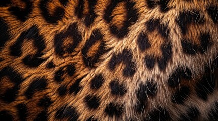 Close-Up of Leopard Print Pattern on Fabric Texture Design