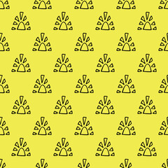 Seamless pattern with sun doodle for decorative print, wrapping paper, greeting cards, wallpaper and fabric