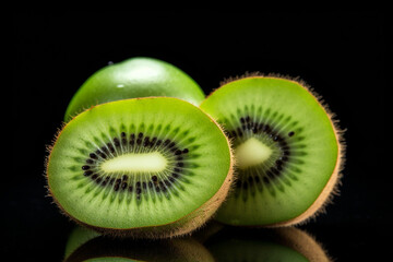 Kiwi isolated on white background created with Generative Ai