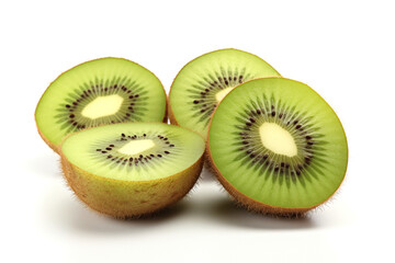 Fototapeta premium Kiwi isolated on white background created with Generative Ai